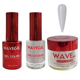 WAVEGEL Soak-Off Gel, Nail Lacquer & Acrylic/Dip Powder Matching Set - Queen Collection - #033 Coronation