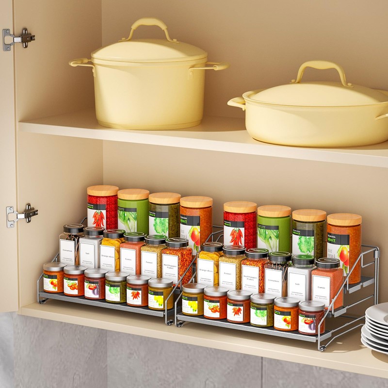 BOIVSHI 4 Tier Spice Rack Organizer for Cabinet, Spice Rack
