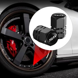 Aluminum Car Tire Valve Stem Caps Compatible with Chevy Camaro SS Car Accessories Corrosion Resistant Tire Valve Cap Set Stem Covers for Cars Trucks Motorcycles SUVs and Bikes