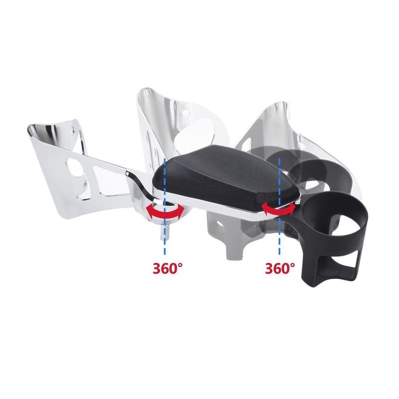 Kiawnia Rear Adjustable Passenger Armrests with Cup Holder Fit for