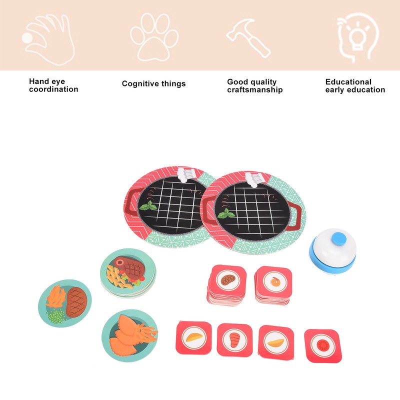 Children Card Toys Food Puzzle Board Matching Game Toys Early