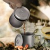 TOMSHOO Lightweight Titanium 3 Pieces Set Titanium 750ml Pot 350ml