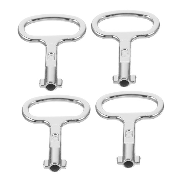 Operitacx 4pcs Radiator Valve Keys Metal Radiator Wrenches for Heating