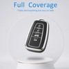 Flensent Key Fob Cover with Keychain for Toyota Highlander RAV4