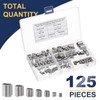 sourcing map 125pcs Wire Thread Insert Kit M3 M4 M5
