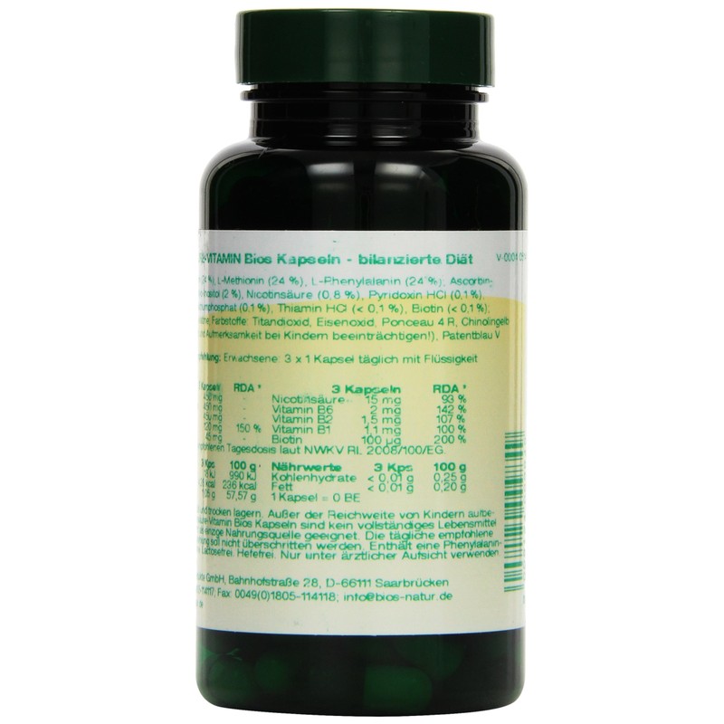 Bios Aminosäure-Vitamin, 100 Kapseln, 1er Pack (1 x 60 g)