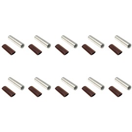 10 pcs 2/0 AWG 2/0 Gauge Butt Splice Connector Pure Copper Tin Coated Marine Grade Uninsulated - by WindyNation