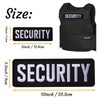 Security Embroidered Patches Hook and Loop, Durable Fabric Security Patch