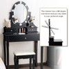 Giantex Vanity Set with Lighted Mirror, Makeup Table with 10