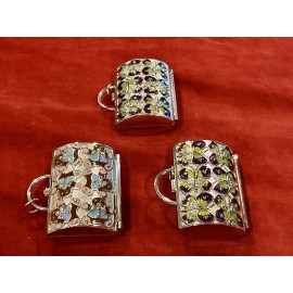 1 JUDITH LEIBER NEIMAN MARCUS MINI PURSE PILL BOX PURSE FOB METAL ENAMEL (4 AVAI