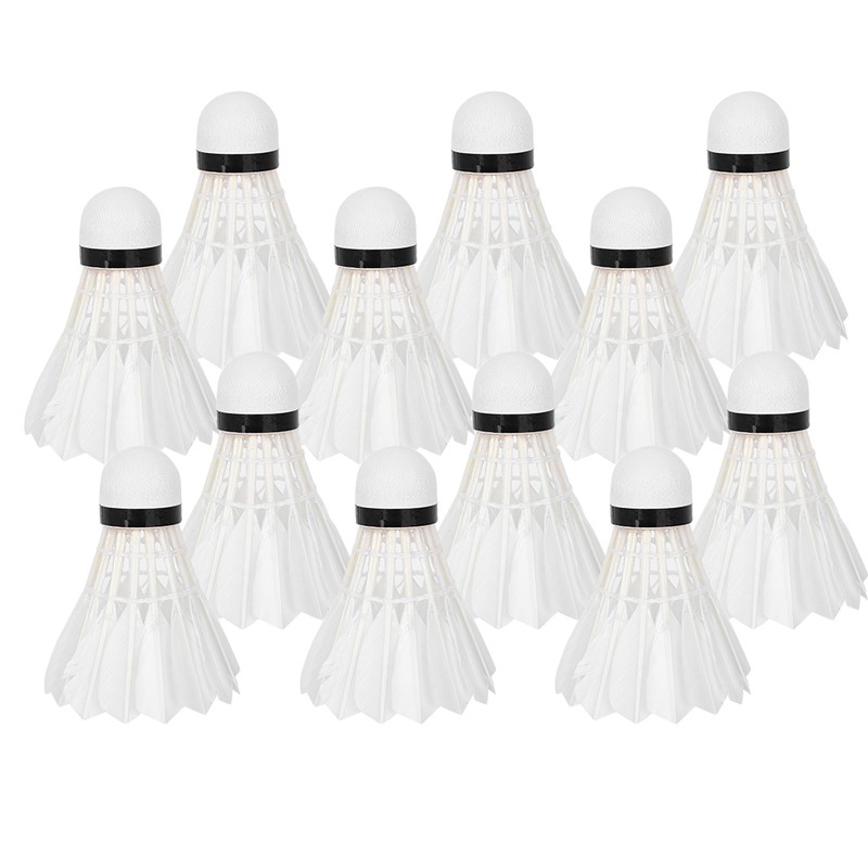 12pcs Badminton Balls Feather Badminton Shuttlecocks Indoor Outdoor Sports Accessory