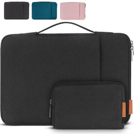 DOMISO 16 inch Laptop Sleeve Case Water Resistant Shockproof Protective Computer Bag for 16" Dell/HP Pavilion Envy/ThinkPad IdeaPad/ASUS Vivobook,Black