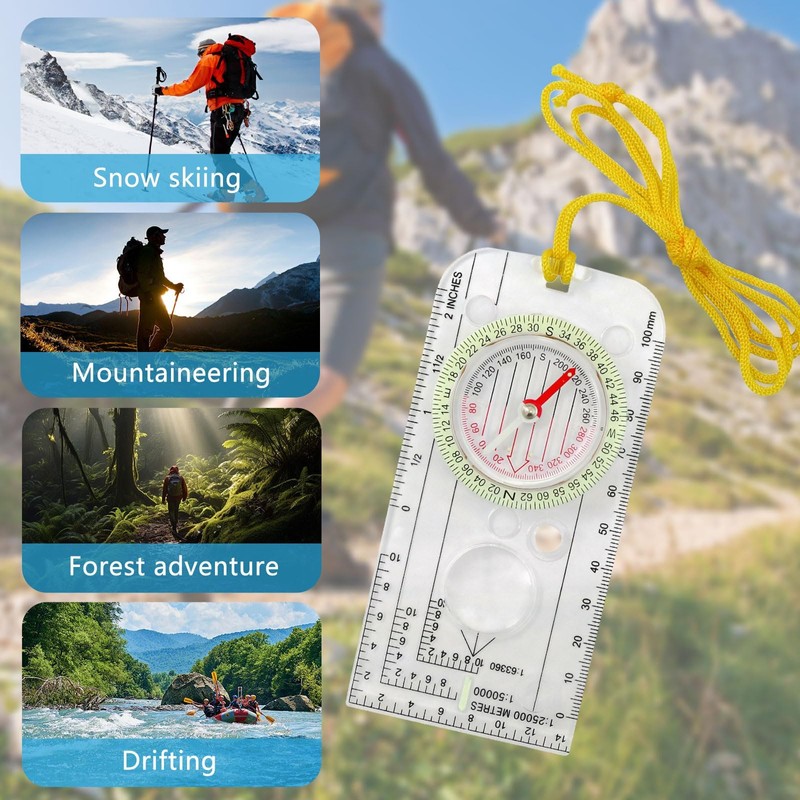 Orienteering Compass Outdoor Camping Compass - Hiking Backpacking Compass Advanced