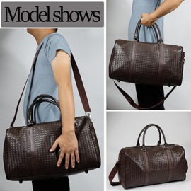 27L SmallTravel Duffle Bag Weekender Bags for Women and Men with Shoe Compartment Foldable Waterproof Toiletry Bag Hospital Bags for Labor and Delivery Gym Bag (Coffee color)