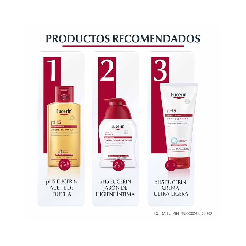 Crema corporal Eucerin ultra ligera en gel piel sensible 200