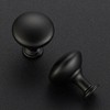 30 Pack 1 Inch Diameter Matte Black Mini Round Solid