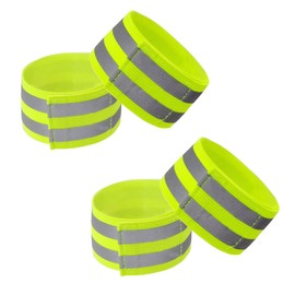 Zeaye Pack of 4 Reflective Safety Bracelet Tape Reflective Bracelet Adjustable and Elastic Safety Reflective Band for Jogging Outdoor Cycling Hiking