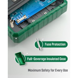 TSM-599 Smart Digital Multimeter, TRMS 6000 Counts, Voltage Tester, Volt Meter with NCV, DC/AC Voltage&Current, Resistance, Continuity, Diode, Capacitance, Hz%, Temperature, Live Wire - Green