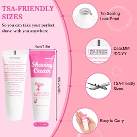 fafortune Womens Shaving Cream Bulk Travel,1fl oz/30ml Shave Gel for Women,Care Dry Skin Womens Shave Gel for Travel Guests(Jasmine,Pack of 5)
