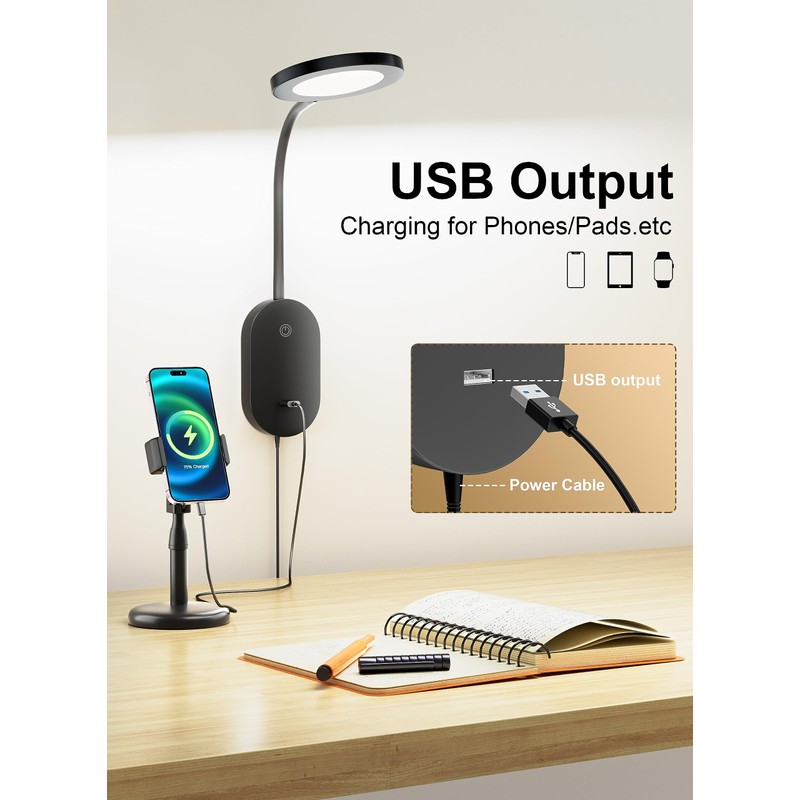 deeloop LED Wall Mounted Reading Light for Bed, Book Light
