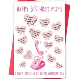 MOROLURU Happy Birthday Card for Mom, Funny Mom Birthday Gifts from Daughter Son, Mothers Birthday Decoration