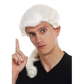 WIG ME UP - VK-31-1001 wig men man historic baroque renaissance white braid noble man
