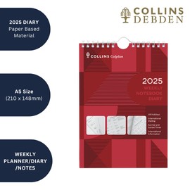 Collins Leadership 2025 Diary A5 Day to a Page Business Planner (24 hour Appointments) - Business Planner and Organiser - January to December 2025 Diary - Daily - Graphite - CP6744.99-25