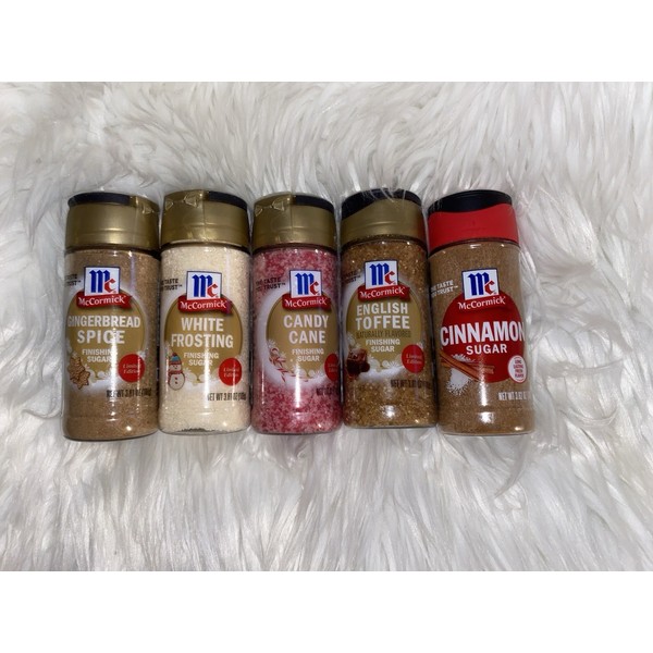 McCormick Finishing Sugar 5 Pcs SET Gingerbread Toffee Frosting Candy