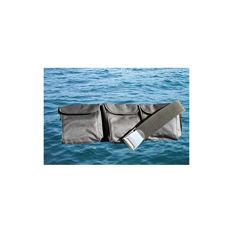 AKM-Scuba Diving Pocket Weight Belt Medium (Black 5 Pocket)