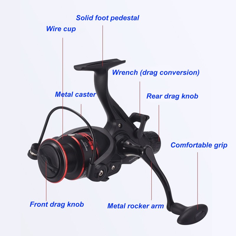 Spinning Reel Front Rear Dual Drag Knob Fishing Drag Reel