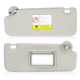 Left & Right Sun Visor for 2012-2019 Chevy Sonic, 2013-2016 Spark, Driver & Passenger Side Sunvisor Beige Grey Sunvisor Replace P95327509 P95327507