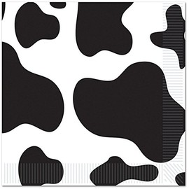 Cow Print And Design Beverage Napkins