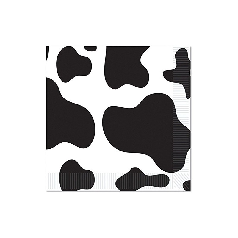 Cow Print And Design Beverage Napkins