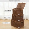 Nonam Wicker Storage Basket with Lid, Large Shelf Baskets for