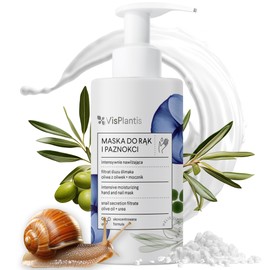 Vis Plantis Hand Cream & Nail Cream for Women 135 ml with Snail Slime Serum, Olive Oil & Urea for Perfect Protection, Women's Natural Cosmetics Hand Care Nail Care Cuticle Cream Hand Mask