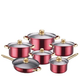 PHEZEN Kitchen Cookware Sets - Dishwasher Safe, Oven Safe, 16 Pcs Stainless Steel Heavy Pots & Pans Set Multi-Ply Full Clad Pots and Pans Cooking Set with Stay-Cool Handles Type 4