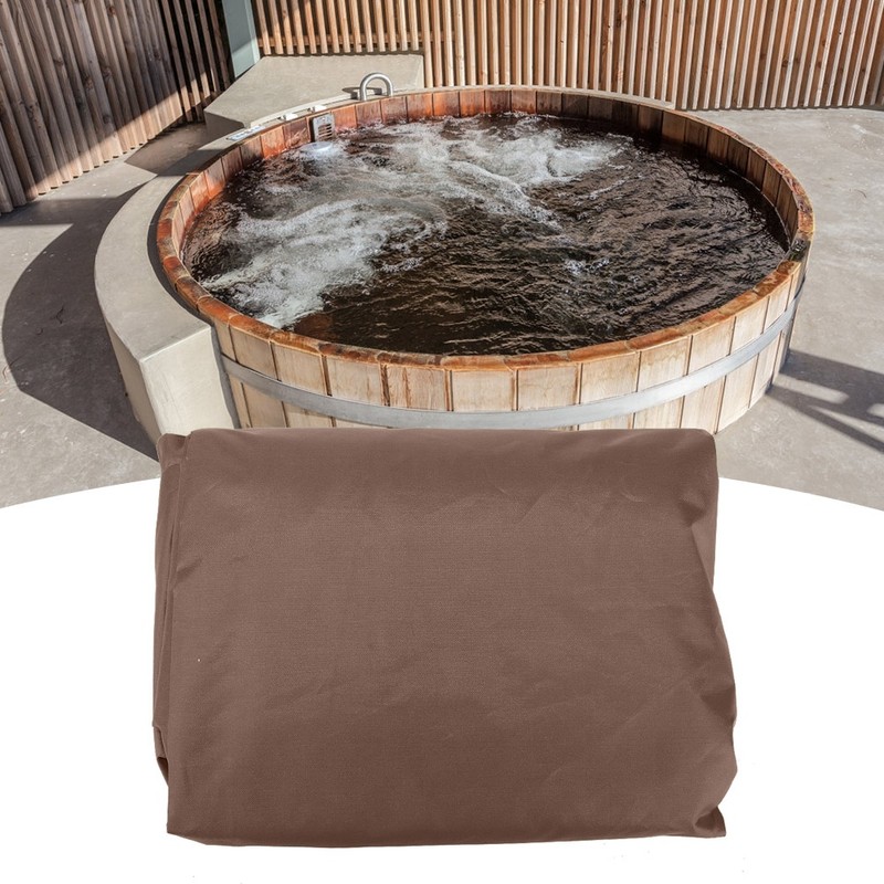Outdoor Square Tub Hot Spring Spa Bath Dustproof Cover Waterproof