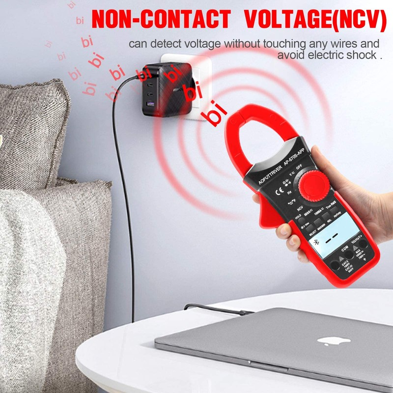 AP-570S-APP 6000Count Bluetooth Clamp Meter Digital Multimeter Clamp Meter with