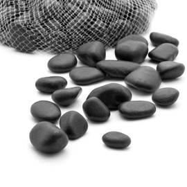 Royal Imports 5LBS River Rocks Decorative Ornamental Pebbles, Garden Landscaping Stones, Gravel Filler for Plants, Vases, Succulents, Home Decor, Aquariums, Crafting, Animal Habitat - Large Light