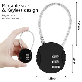 Yuikome 2 Pack Number Lock 3 Digit Waterproof Outdoor Padlock for School Gym Locker Compartment Sports Lock Compartment Fence Tool Box