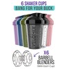 VELOMIX -6 PACK- Shaker Cups for Protein Shakes 20 oz