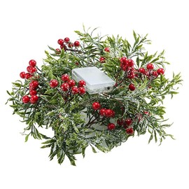 WBTY Christmas Garland, Lighted Artificial Garland 6.5FT Fairy Lights Battery Operated, Faux Vine Lights for Spring Christmas Holiday Fireplace Decor