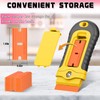 DIYSELF 2 Pcs Plastic Razor Blade Scraper with 10 Pcs
