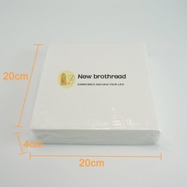 New brothread Cut Away Machine Embroidery Fleece 8 x 8 Inches (20 cm x 20 cm) - 100 Sheets/Pack - Medium Weight 70 gm (2.5 oz) - Fits Max Embroidery Surface 15 cm x 15 cm