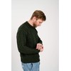 SAOL 100% Merino Wool Men's Irish Traditional Aran Crew Neck