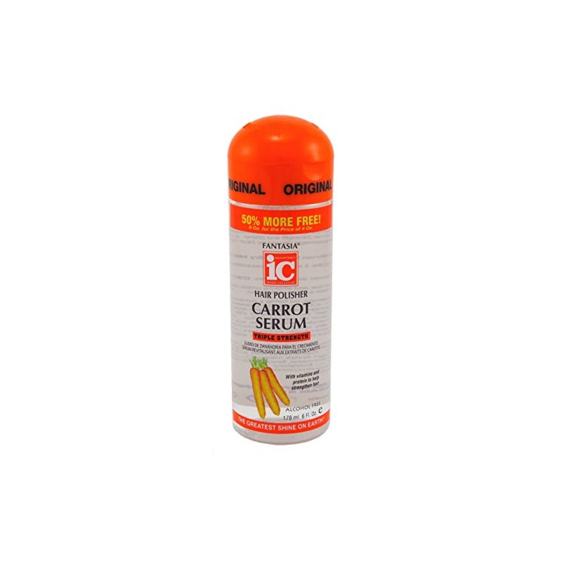 Fantasia Hair Polisher Carrot Serum Triple Strength 6 Ounce (178ml)