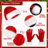 Beipegin Mrs Claus Costume Santa Skirt Christmas Hat Gloves Christmas
