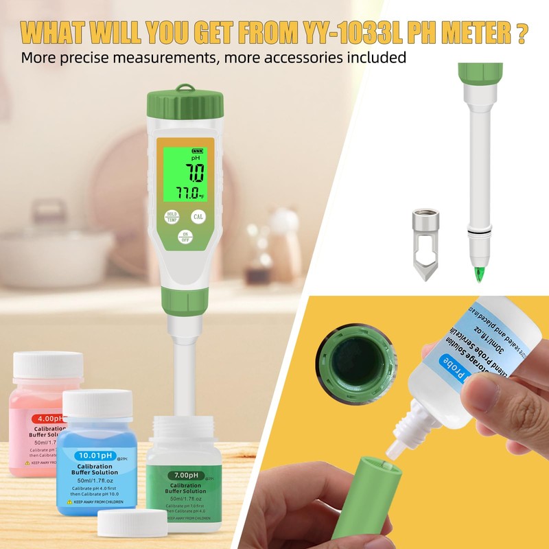 Yewhick pH Meter for Food, Digital pH Tester with High