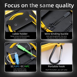 Fiber Optic Cable Test Tool OTDR Launch Cable Box 1km SC/UPC-SC/APC,SC/UPC-FC/UPC,FC/UPC-FC/UPC SM OTDR Dead Zone Eliminator 1310/1550nm (SC/UPC-SC/APC)