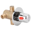 G1/2in 3 Way Brass Thermostatic Mixing Valve Faucet Temperature Mixer